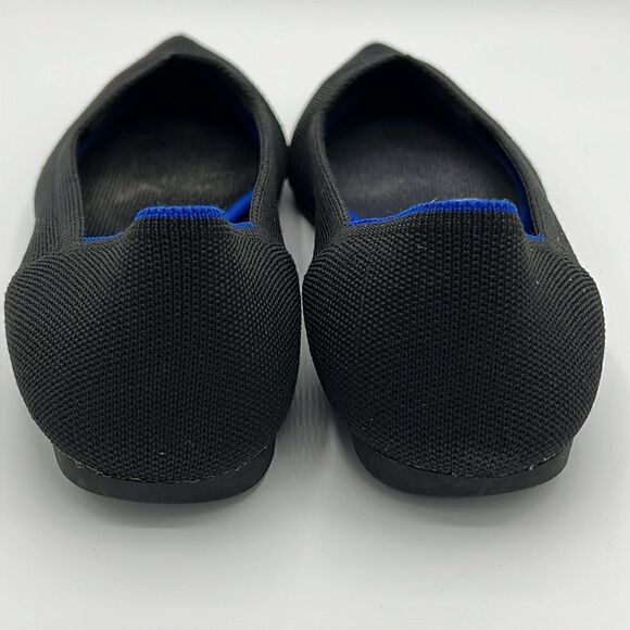 Rothy's The Point Black Pointed Toe Flats Shoe Recycled Earth Friendly B21 - Picture 6 of 10